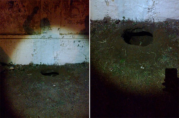 Túnel escavado a partir de uma das celas levou os presos até o lado de fora da unidade (Foto: Divulgação/PM)
