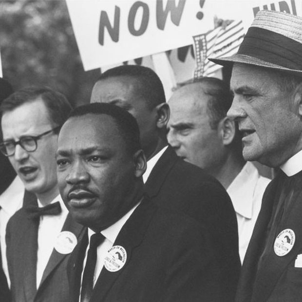 Marthin Luther King Jr. marcha por direitos civis para negros em Washington, nos EUA (Foto: Arquivo Nacional dos EUA)