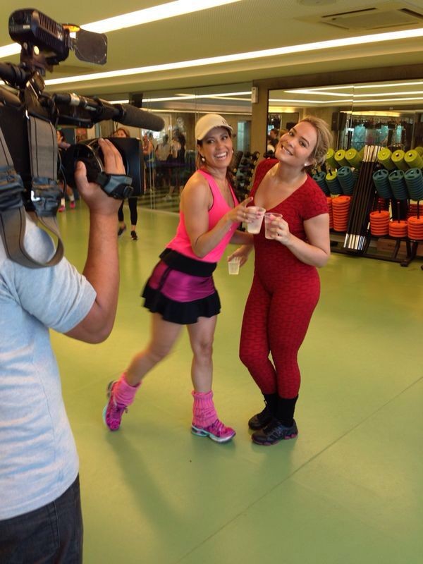 Geisy Arruda e Solange Frazão gravam reality show (Foto: Arquivo pessoal/Divulgação)