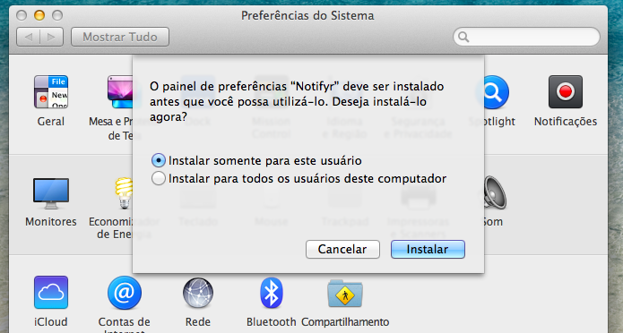 Selecione como deseja instalar o aplicativo (Foto: Reprodução/Helito Bijora)