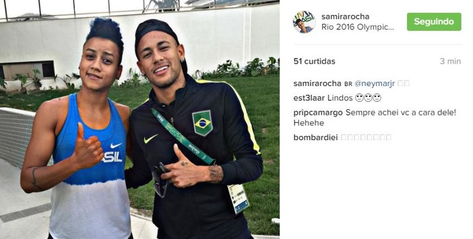 neymar e Samira (Foto: Reprodução/Instagram)
