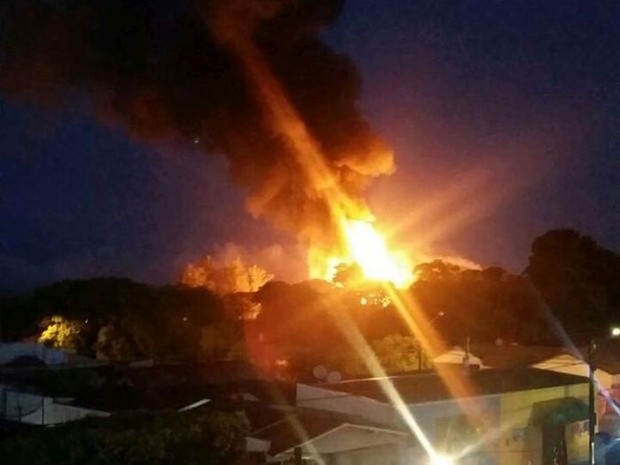 incendio em paraguaçu paulista (Foto: Arquivo Pessoal)