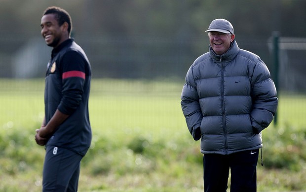 Anderson ferguson manchester united treino (Foto: Agência AP)