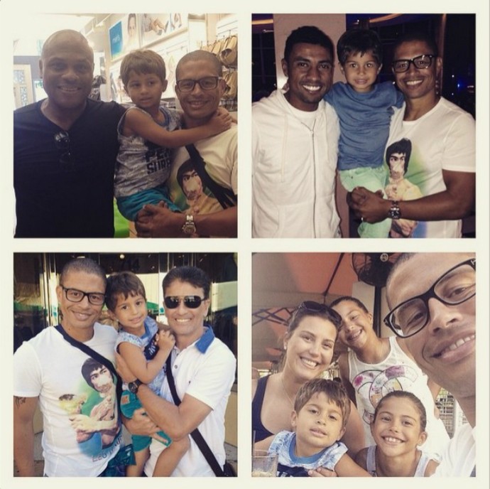 Alex, Bebeto, Ronaldo e Kleberson (Foto: Reproduo Instagram)