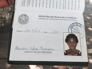 Cláudia Silva Ferreira foi atingida por bala perdida no Morro da Congonha, em Madureira, no Rio (Foto: Mariucha Machado/G1)