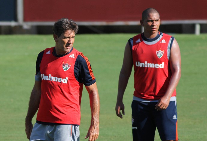 Renato Gaucho e Walter treino Fluminense (Foto: Fernando Cazaes/Photocamera)