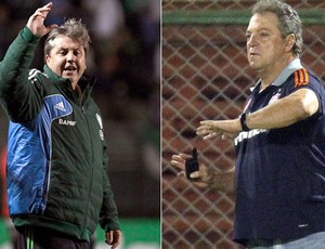 Gilson Kleina, técnico do Palmeiras, e Abel Braga, técnico do Fluminense (Foto: Montagem SporTV)