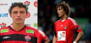 David Luiz antes e depois dos cachos (Foto: Blog Futebol Nordestino/GloboEsporte.com) David Luiz antes e depois dos cachos (Foto: Blog Futebol Nordestino/GloboEsporte.com)