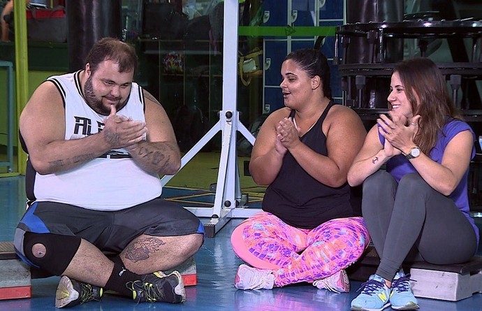 Na pontuação da perda de peso, o Rodrigão levou a melhor (Foto: TV Sergipe)