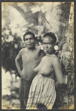 Foto de 1909 mostra índios Botocudos em Santa Leopoldina, no Espírito Santo (Foto: Walter Garb/Acervo BN)