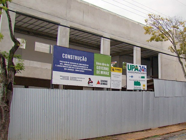 Impasse com empresa interrompe construção da UPA em São Lourenço (Foto: Reprodução EPTV)