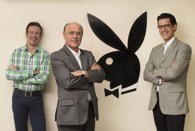 André Sanseverino, Marcos de Abreu e Edson de Oliveira: os novos donos da Playboy (Foto: Divulgação)