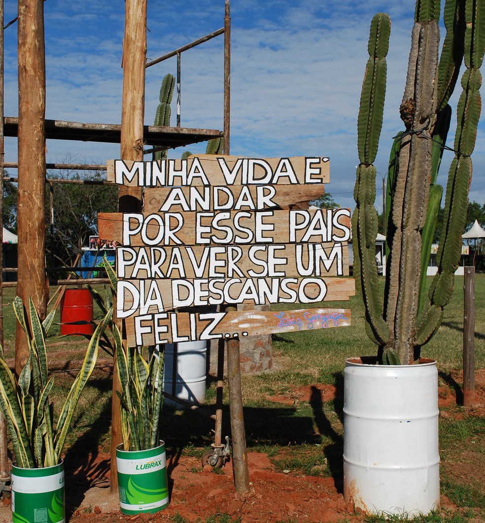 Decoração homenageia Luiz Gonzaga (Foto: Prefeitura de Pirapozinho/Divulgação)