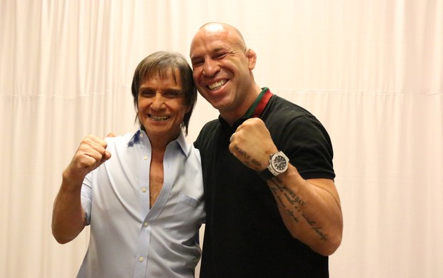 Wanderlei Silva e Roberto Carlos em Las Vegas (Foto: Evelyn Rodrigues/GloboEsporte.com)