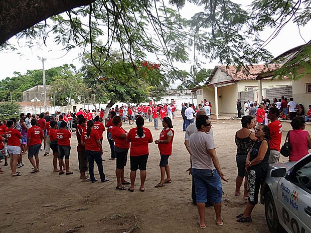 Votação em prévia do PT, no Recife (Foto: Katherine Coutinho / G1)