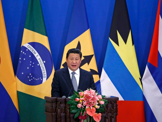 Xi Jinping falava a líderes da Comunidade de Estados Latino-Americanos e Caribenhos (Celac) (Foto: Reuters)