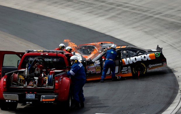 Nelsinho Piquet batida Nascar (Foto: Getty Images)