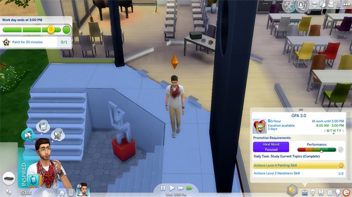 Sistema de faculdade permite que seu Sim estude para sua carreira em The Sims 4 (Foto: Reprodução/Kotaku)