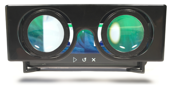 Se utilizado junto com seu app, o óculos transforma qualquer video em 3D. (Foto: Divulgação/Elsewhere)