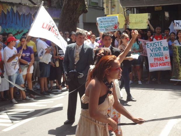 Grito dos excluídos protestou pelas ruas de Belém (Foto: Ingo Muller/ G1)