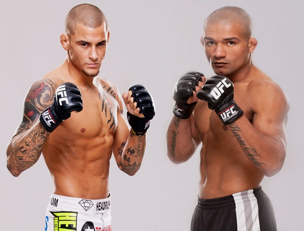 Montagem UFC , Diego Brandão e Dustin Poirier (Foto: Editoria de Arte)
