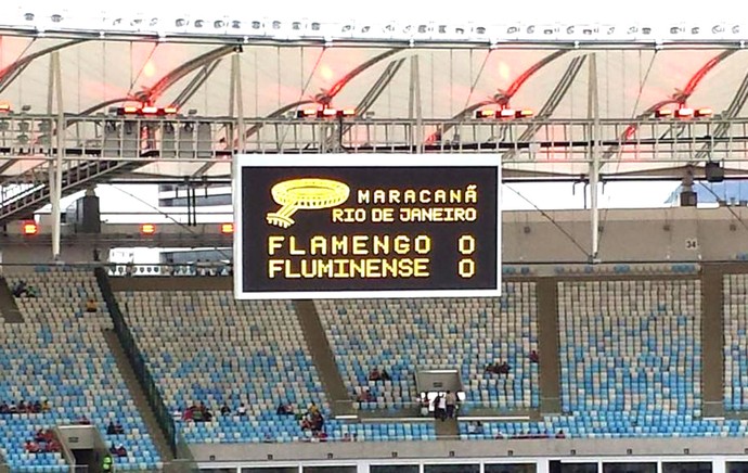 Placar Maracanã, Flamengo X Fluminense (Foto: Richard Souza)