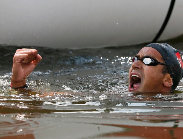 maratona aquática oussama mellouli tunísia medalha de ouro (Foto: Agência Reuters)