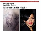 Chris Brown tatua rosto de mulher parecida com Rihanna