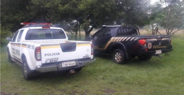 Polícia Federal e Brigada Militar atuaram na operação em São Borja (Foto: Divulgação/PF)