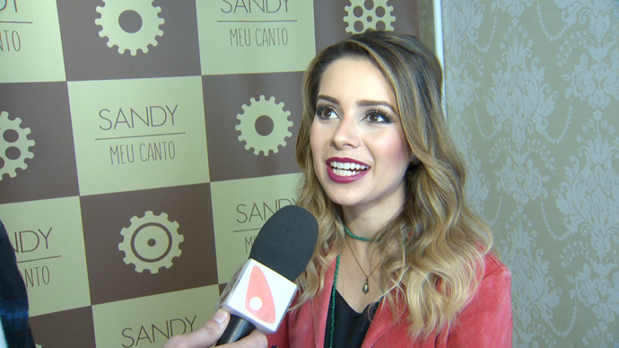 Sandy esteve no ES para apresentar o trabalho 'Meu Canto' (Foto: Divulgação / TV Gazeta ES)
