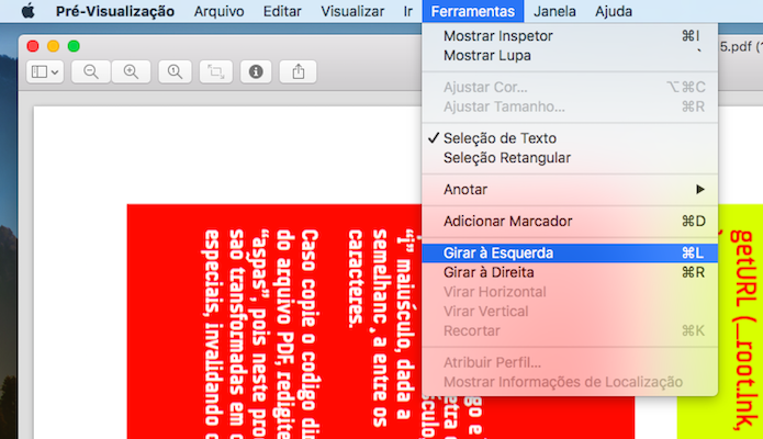 Girando página no aplicativo de PDF nativo do Mac (Foto: Reprodução/Helito Bijora) 