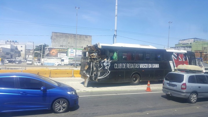 Ônibus Vasco acidente