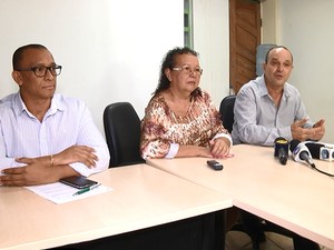 Coletiva de imprensa sobre processo seletivo da Ufopa (Foto: Reprodução/TV Tapajós)