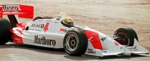 Ayrton Senna testou o carro de Emerson Fittipaldi da Fórmula Indy (Foto: Arquivo Pessoal)