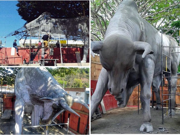 Estátua, 'Boi sem coração', Ouro Fino (Foto: Arquivo Pessoal/ Charlles Franco)