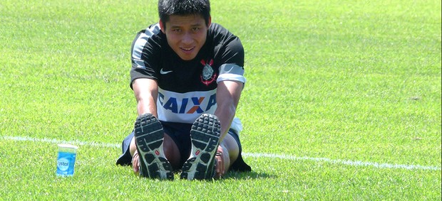 Zizao, treino Corinthians (Foto: Alexandre Lozetti / Globoesporte.com)