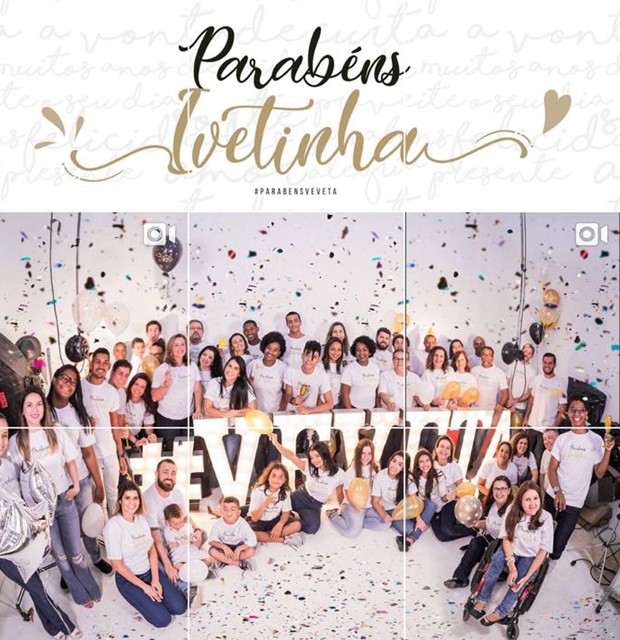 Homenagem de aniversário de 45 anos de Ivete Sangalo (Foto: Reprodução/Instagram) Homenagem de aniversário de 45 anos de Ivete Sangalo (Foto: Reprodução/Instagram)
