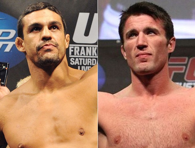 Chael Sonnen Vitor Belfort montagem (Foto: Editoria de Arte/Globoesporte.com)