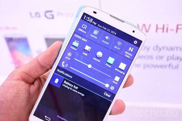 Configurações do LG G Pro 2 prometem: Snapdragon 800, rodando a 2.26 GHz (Foto: Allan Melo / TechTudo) Configurações do LG G Pro 2 prometem: Snapdragon 800, rodando a 2.26 GHz (Foto: Allan Melo / TechTudo)