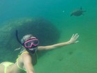 Ana Paula Siebert e Roberto Justus mostram dia de mergulho em Angra