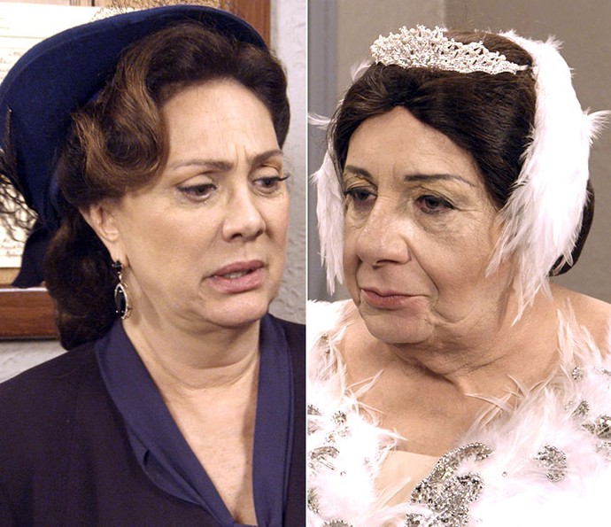 Anastácia vê Pancrácio difarçado de bailarina (Foto: TV Globo) Anastácia vê Pancrácio difarçado de bailarina (Foto: TV Globo)