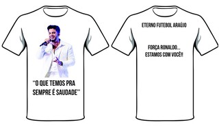 Camiseta em homenagem a Cristiano Araújo (Foto: Arquivo Pessoal) Camiseta em homenagem a Cristiano Araújo (Foto: Arquivo Pessoal)