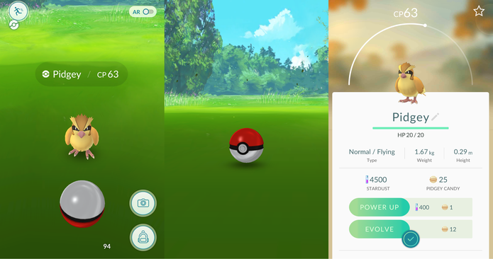 Pokémon Go é simples, bonito e divertido (Foto: Reprodução/Caio Fagundes) Pokémon Go é simples, bonito e divertido (Foto: Reprodução/Caio Fagundes)