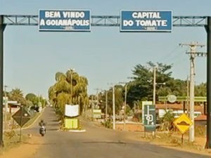 Goianápolis, considerada a capital do tomate em Goiás (Foto: Reprodução/TV Anhanguera)