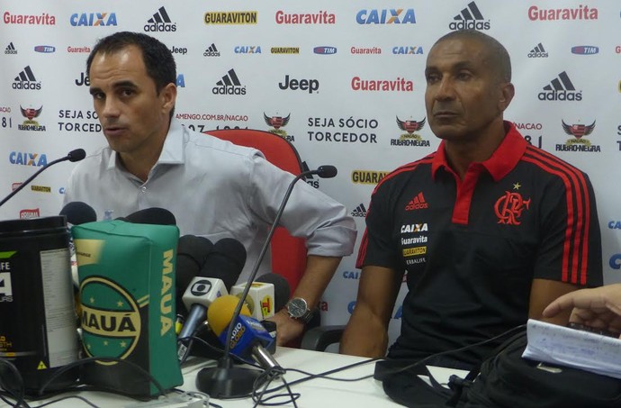 Rodrigo Caetano e Cristóvão Borges Flamengo (Foto: Richard Souza/ GloboEsporte.com)