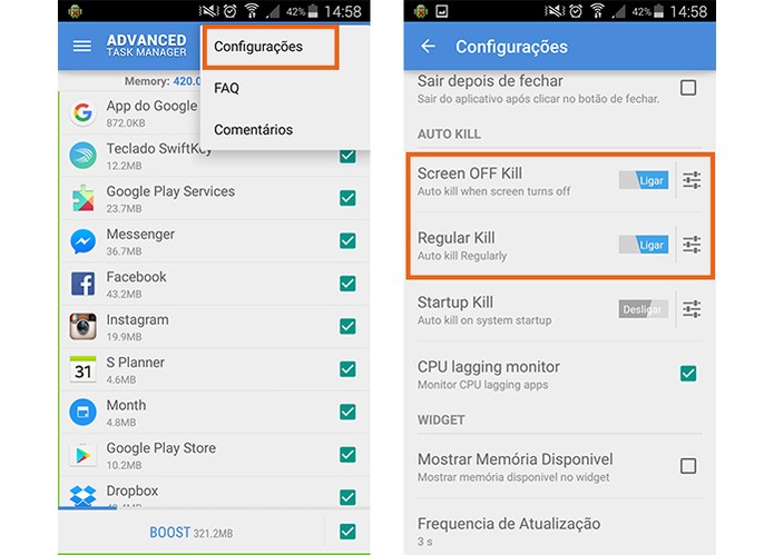 Ative recursos para poupar energia e desativar apps com a tela desligada e regularmente (Foto: Reprodução/Barbara Mannara)