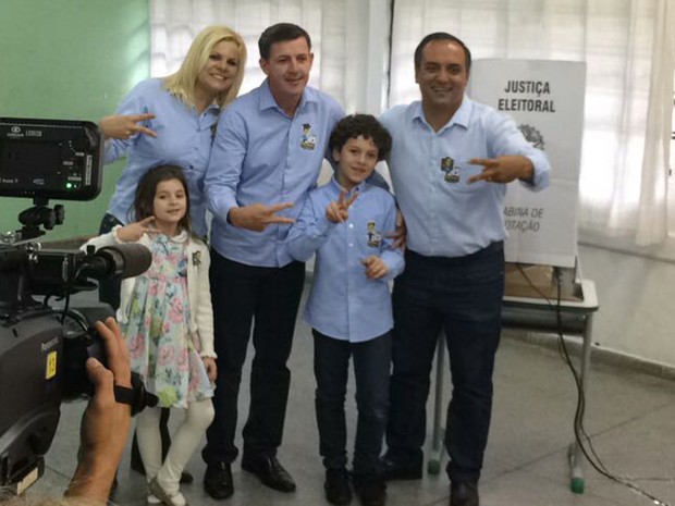 Orlando Morando (PSDB) vota neste domingo em São Bernardo do Campo (SP) (Foto: Roney Domingos/G1)