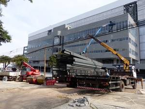 Arena da Baixada recebe últimos retoques a 23 dias da Copa  (Foto: Ana Helena Goebel)