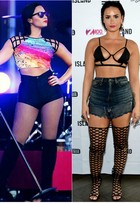 Mais magra, Demi Lovato aposta em looks sexy nos palcos e fora deles