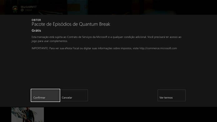 Confirme a transferência dos arquivos de Quantum Break (Foto: Reprodução/Murilo Molina)